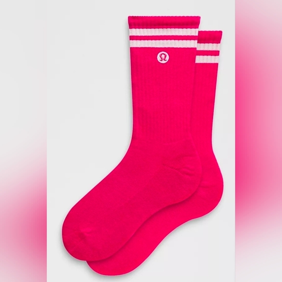 lululemon athletica Other - Lululemon Athletica Unisex Large Daily Essential Crew Socks Pink Socks. New